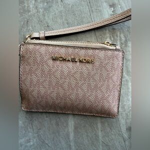 Michael Kors Pink Wristlet Wallet | Card Holder | Zip Pouch
